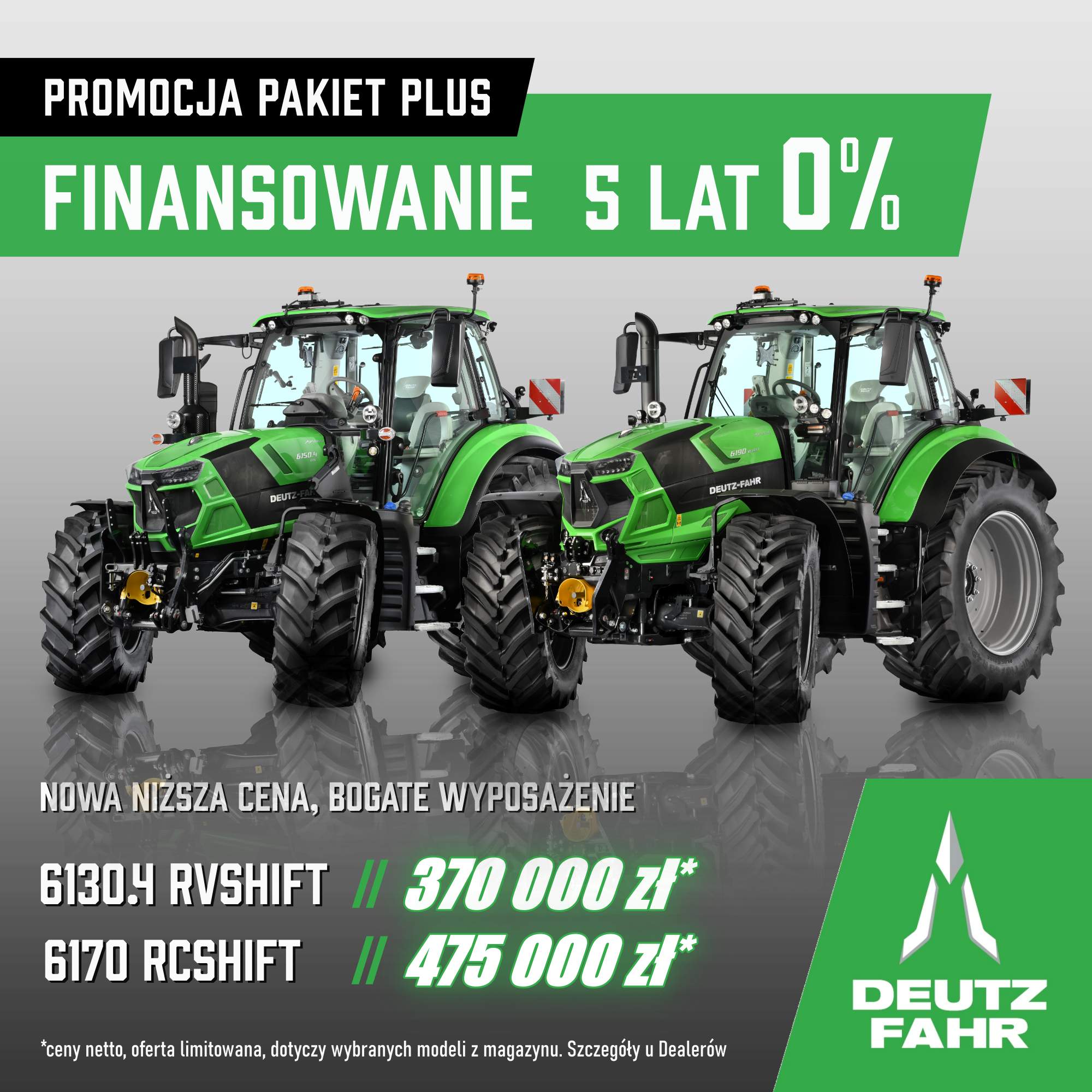 Promocja CIĄGNIKI DEUTZ FAHR - PAKIET PLUS